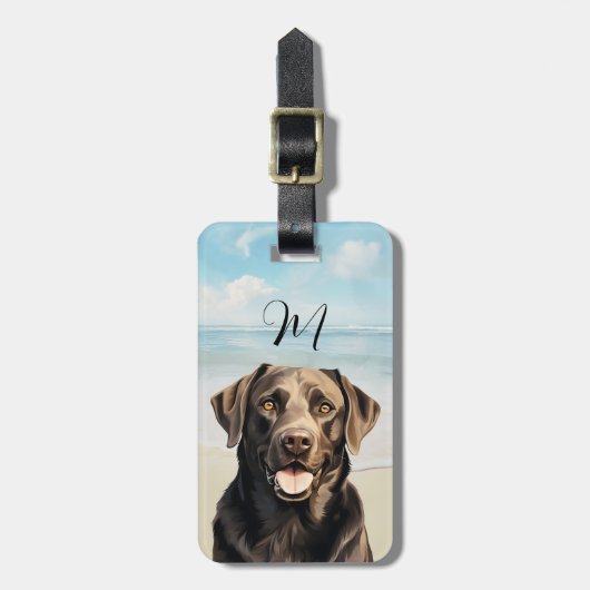 Brauner Labrador Retriever-Gepäckanhänger Gepäckanhänger (Vorderseite vertikal)