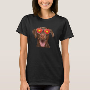 Brauner Labrador Retriever Hund Vietnam Sonnenbril T-Shirt