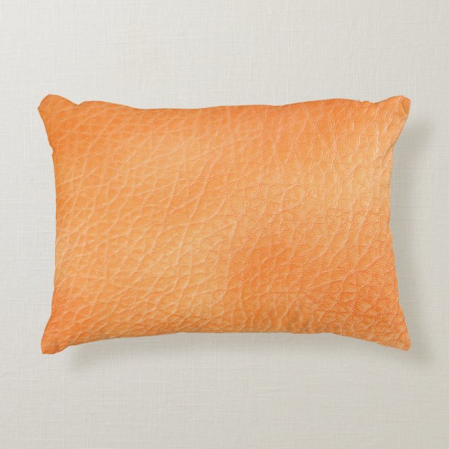  Brauner Lederhintergrund. abstrakt, Accessoires,  Dekokissen (Vorderseite)