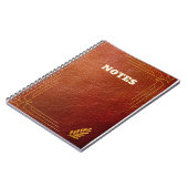 brauner Lederstil Notizblock (Linke Seite)