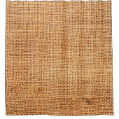 Brauner Leinenuntergrund oder Sacktuch Duschvorhang (Vorderseite)