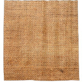 Brauner Leinenuntergrund oder Sacktuch Duschvorhang (Vorderseite)