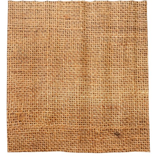 Brauner Leinenuntergrund oder Sacktuch Duschvorhang (Vorderseite)