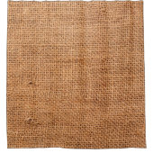 Brauner Leinenuntergrund oder Sacktuch Duschvorhang (Vorderseite)