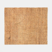 Brauner Leinenuntergrund oder Sacktuch Fleecedecke (Vorderseite (Horizontal))