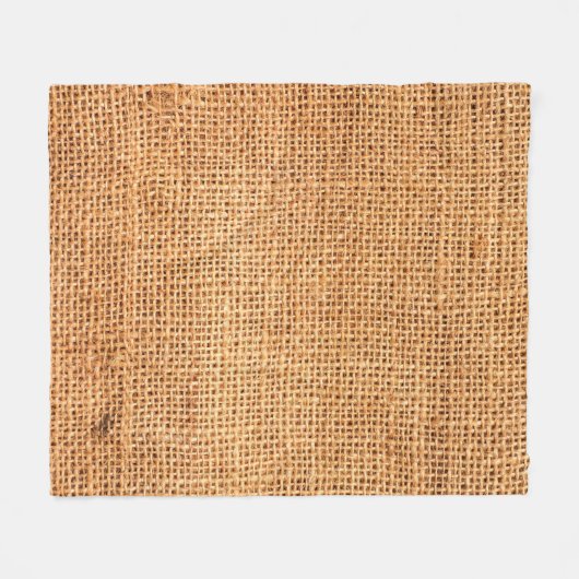 Brauner Leinenuntergrund oder Sacktuch Fleecedecke (Vorderseite (Horizontal))