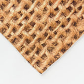Brauner Leinenuntergrund oder Sacktuch Fleecedecke (Ecke)