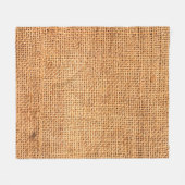 Brauner Leinenuntergrund oder Sacktuch Fleecedecke (Vorderseite (Horizontal))