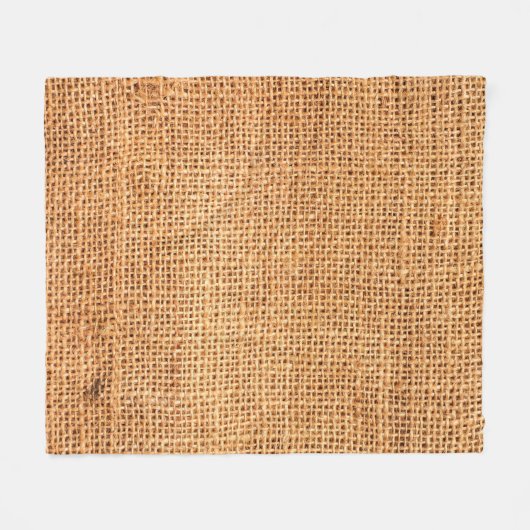 Brauner Leinenuntergrund oder Sacktuch Fleecedecke (Vorderseite (Horizontal))