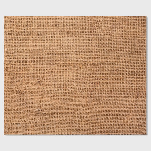 Brauner Leinenuntergrund oder Sacktuch Geschenkpapier (Flach)