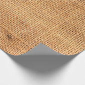 Brauner Leinenuntergrund oder Sacktuch Geschenkpapier (Ecke)