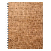 Brauner Leinenuntergrund oder Sacktuch Notizblock (Vorderseite)