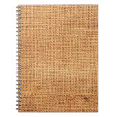 Brauner Leinenuntergrund oder Sacktuch Notizblock (Vorderseite)