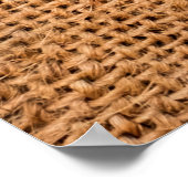 Brauner Leinenuntergrund oder Sacktuch Poster (Ecke)