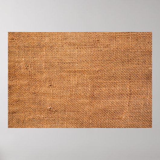 Brauner Leinenuntergrund oder Sacktuch Poster (Vorne)