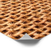 Brauner Leinenuntergrund oder Sacktuch Poster (Ecke)