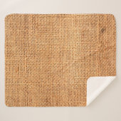 Brauner Leinenuntergrund oder Sacktuch Sherpadecke (Vorderseite (Horizontal))