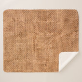 Brauner Leinenuntergrund oder Sacktuch Sherpadecke (Vorderseite (Horizontal))