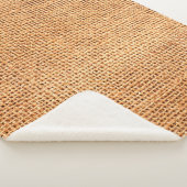 Brauner Leinenuntergrund oder Sacktuch Sherpadecke (3/4)