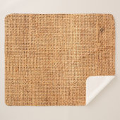 Brauner Leinenuntergrund oder Sacktuch Sherpadecke (Vorderseite (Horizontal))