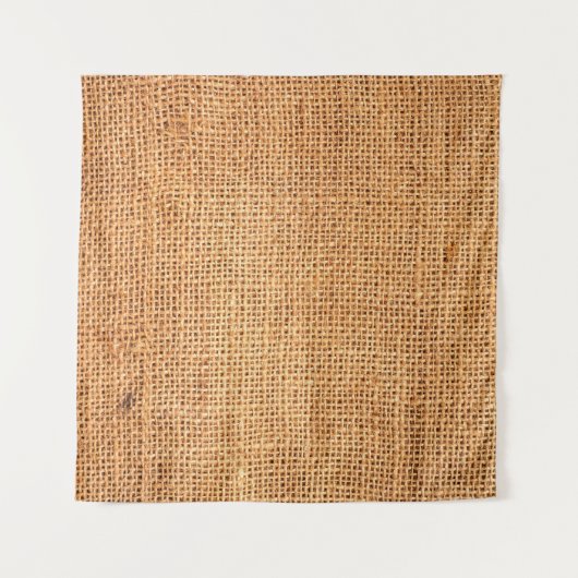 Brauner Leinenuntergrund oder Sacktuch Wandteppich (Vorderseite (Horizontal))