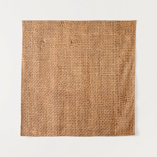 Brauner Leinenuntergrund oder Sacktuch Wandteppich (Vorderseite (Horizontal))