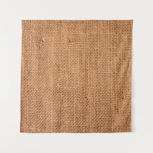 Brauner Leinenuntergrund oder Sacktuch Wandteppich (Vorderseite (Horizontal))