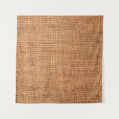 Brauner Leinenuntergrund oder Sacktuch Wandteppich (Vorderseite)