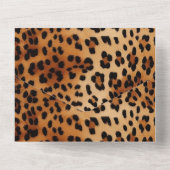 Brauner Leopard All In One Einladung (Rückseite)