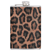 Brauner Leopard Flachmann (Vorderseite)