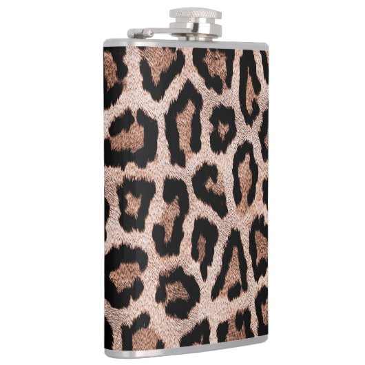 Brauner Leopard Flachmann (Rechts)