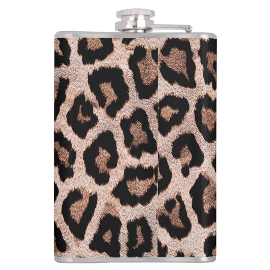 Brauner Leopard Flachmann (Rückseite)