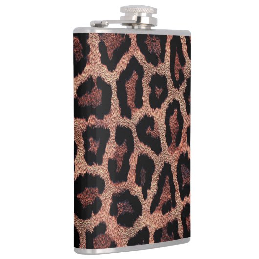 Brauner Leopard Flachmann (Rechts)