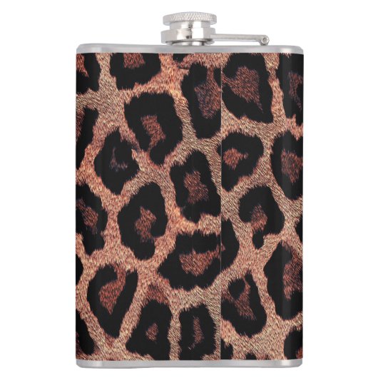 Brauner Leopard Flachmann (Rückseite)