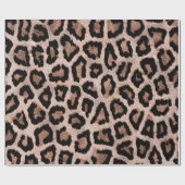 Brauner Leopard Geschenkpapier (Flach)