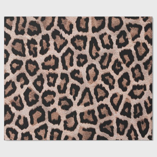 Brauner Leopard Geschenkpapier (Flach)