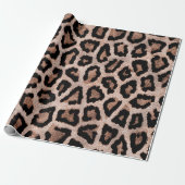 Brauner Leopard Geschenkpapier (Ungerollt)