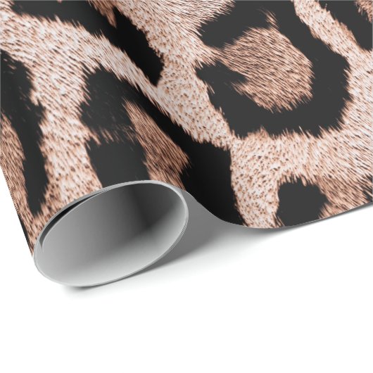 Brauner Leopard Geschenkpapier (Rolleneckpunkt)