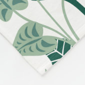 Brauner Leopard in tropischen, üppigen Dschungel-B Fleecedecke (Ecke)