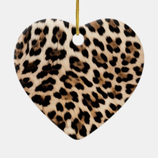 Brauner Leopard Keramik Ornament (Hinten)