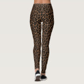 Brauner Leopard-Spots Tiermuster Leggings (Rückseite)