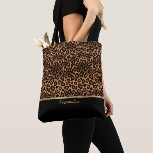 Brauner Leopard Tasche (Von Nahem)