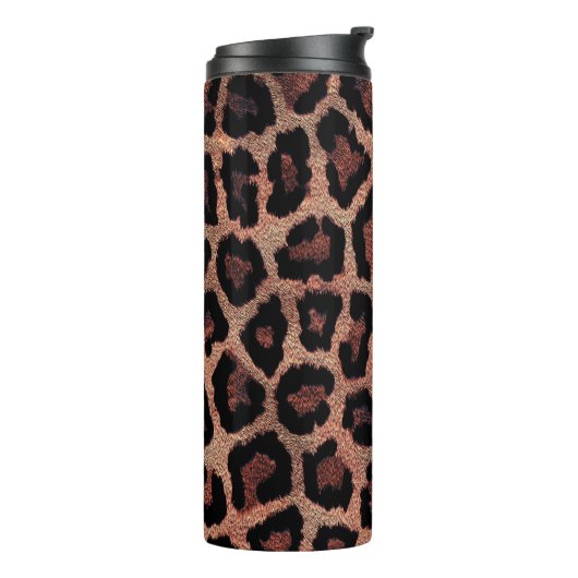 Brauner Leopard Thermosbecher (Nach links gedreht)