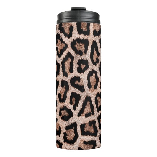 Brauner Leopard Thermosbecher (Vorderseite)