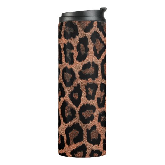 Brauner Leopard Thermosbecher (Nach links gedreht)