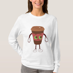 brauner Magic Travel-Kaffee T-Shirt