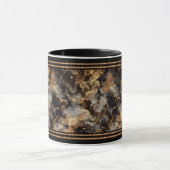 Brauner Marmor mit goldenen Perlen Tasse (Zentrum)