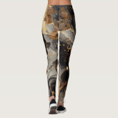 Brauner Marmor mit Punkten Leggings (Rückseite)