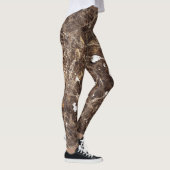 Brauner Marmor und Weiß Leggings (Rechts)