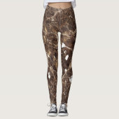 Brauner Marmor und Weiß Leggings (Vorderseite)